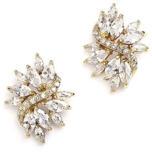 Mariell Vintage CZ Wedding Earrings